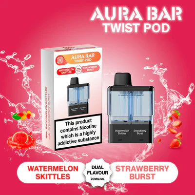 Aura Bar Twist 40k Puffs Pre-Filled Pods | Only £7.49 | Any 3 For £20.99