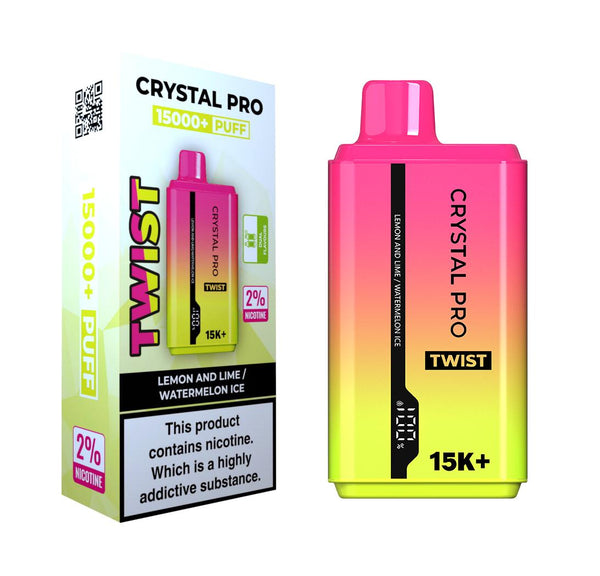Crystal Pro Twist 15000 Puffs Pre-filled Vape kit - Box of 10