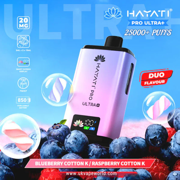 Hayati Pro Ultra Plus 25000 Bar Twist Prefilled Kit