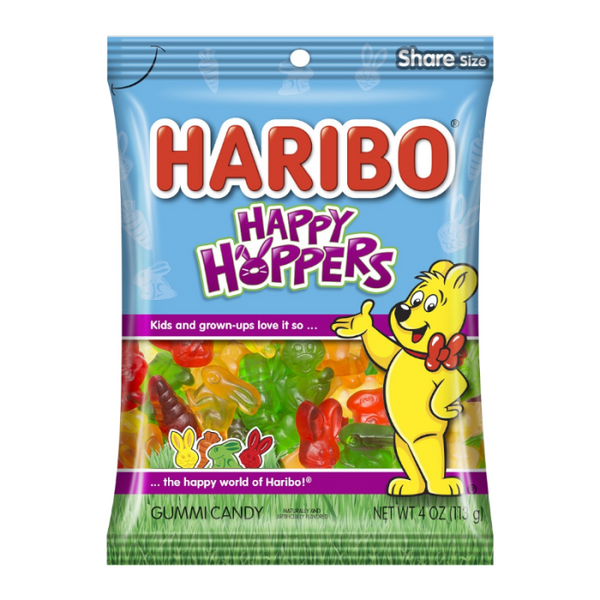 Haribo Happy Hoppers Gummies – 4 oz (113 g) – Colourful Easter‑Themed Fruit Flavoured Gummies