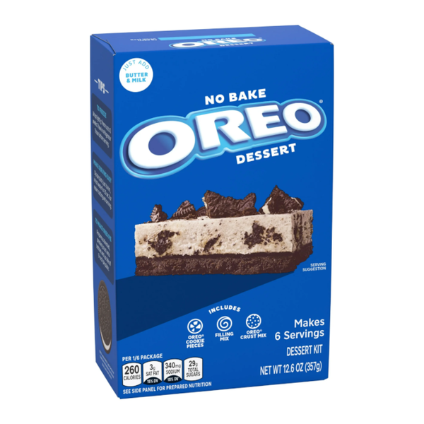 Jell-O Oreo No Bake Dessert Mix 357g – Easy Cookies & Cream Dessert Kit