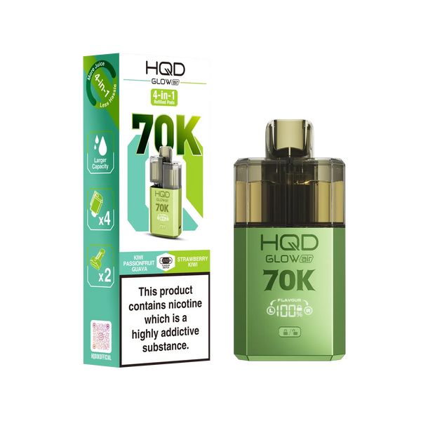 HQD Glow Air 70K Pod Vape Kit - Box of 5