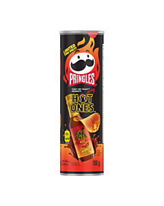 Pringles Hot Ones Canadian Flavours 156g – Rojo &amp; Barbacoa Spicy Crisp Potato Chips