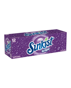 Sunkist Soda 12‑Pack (12 x 355ml) – Berry Lemonade & Grape
