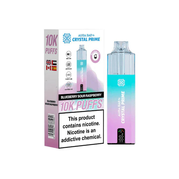 Crystal Prime Aura Bar 10000 Prefilled Pod Kit -Box of 5