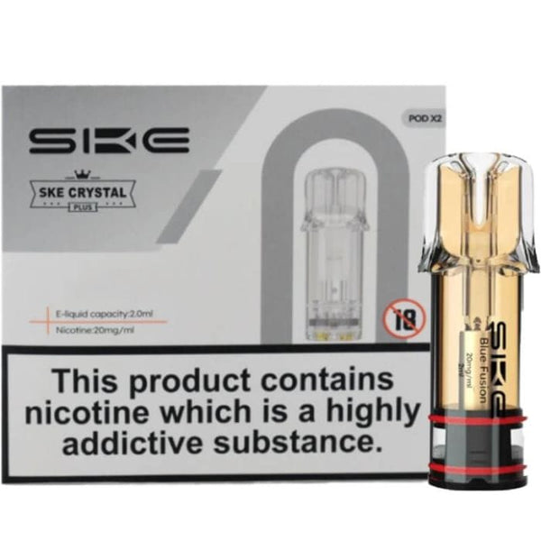 SKE Crystal Bar DISPOSABLE PODS Blue Fusion (Box of 10) Ske Crytsal Plus Replacement Pods - Box of 10